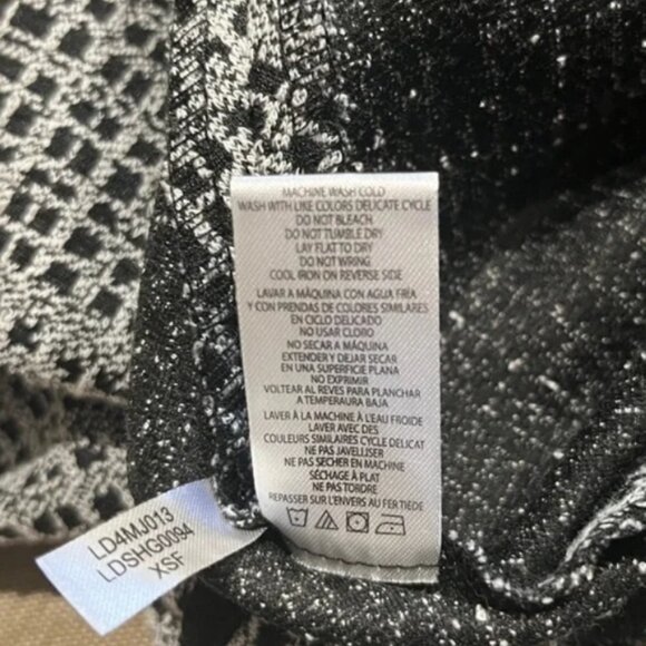 Karl Lagerfeld Jacquard Bow Neck Pearl Button Fit And Flare Dress, size 6 - Picture 3 of 16